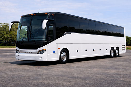 56-passenger charter bus available for charter in Berkeley, CA